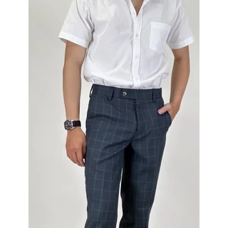 กางเกงสแล็คขาเต่อ CN Check pants ลายตาราง