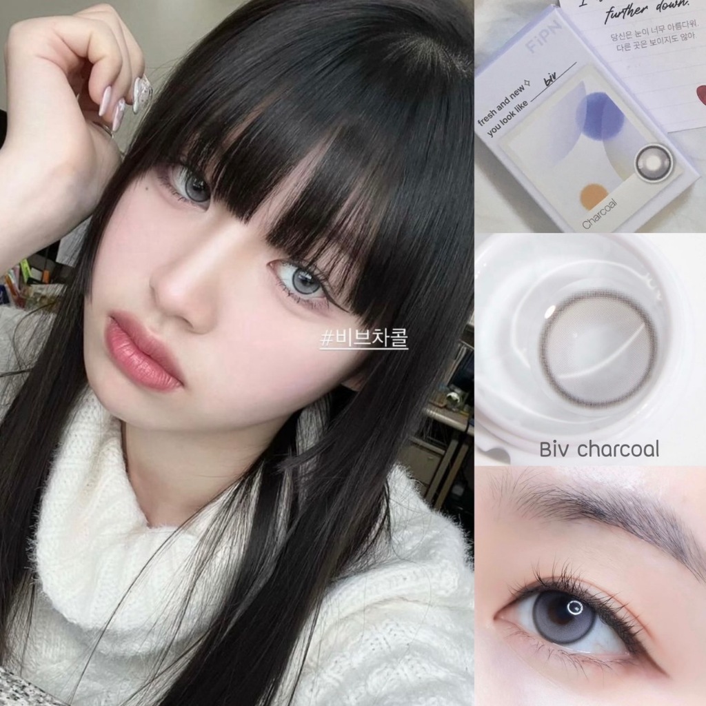 Hanalens/Myfipn รุ่น Biv สี charcoal (เทา) เลนส์รายเดือน