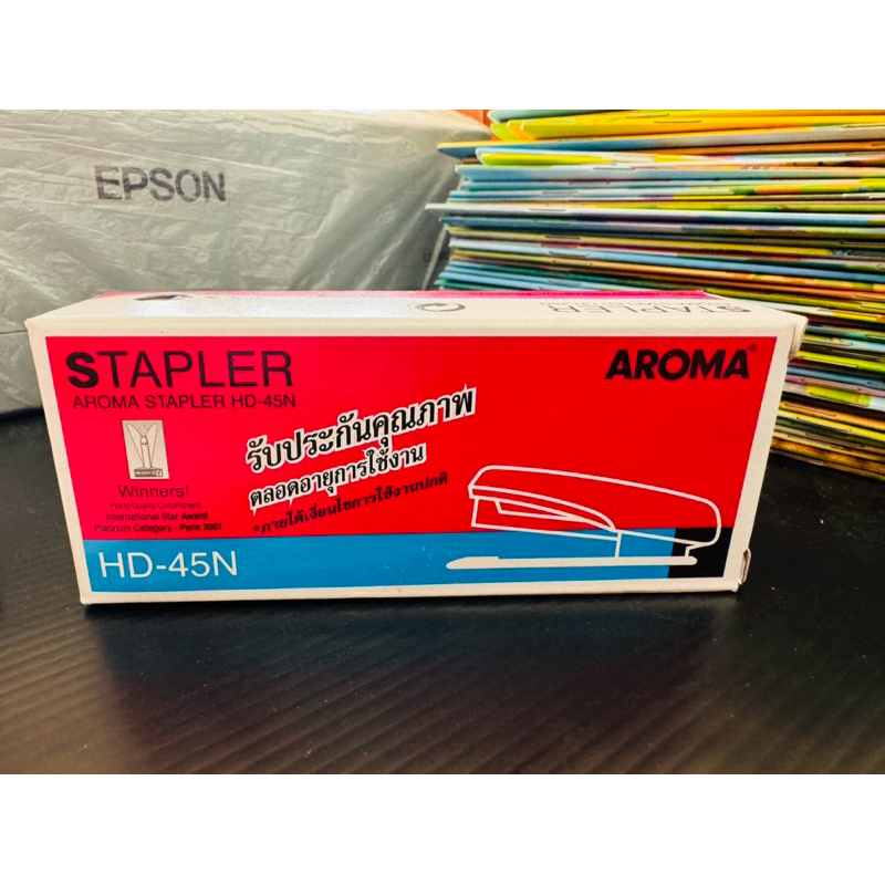 เครื่องเย็บกระดาษ รุ่น HD-45N AROMA คุณภาพสูง ใส่ได้ 2 เบอร์ เบอร์ 3 No.35 แมคเย็บ ลวดเย็บ อโรม่า US.Station ราคา ถูกที่สุด ดีลบีเคเค แกลเลอรีภาพที่ 4