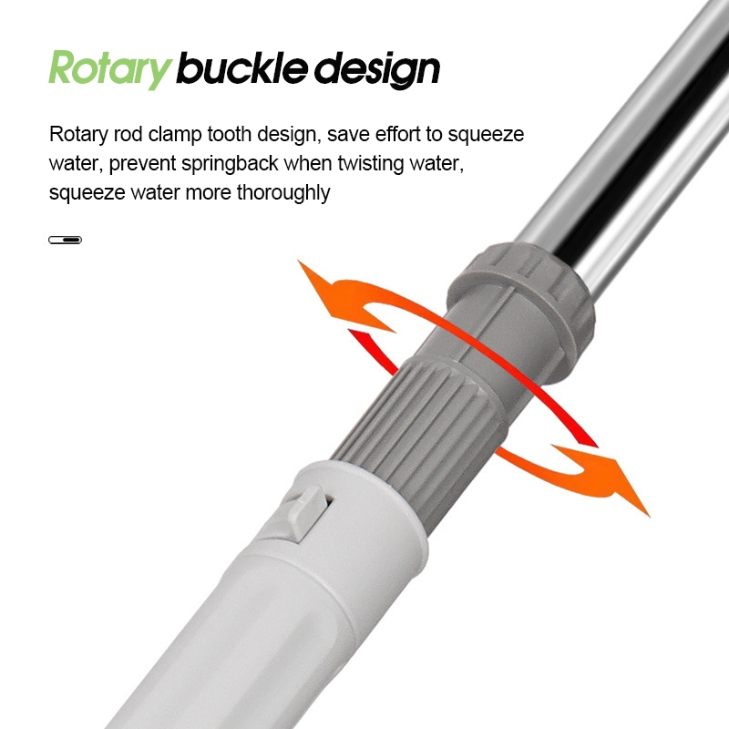 ปลีก/ส่ง ไม้ถูพื้นเเบบบิดน้ำในตัว ผ้าไมโครไฟเบอร์ รุ่นผ้าหนาพิเศษ ซับน้ำแห้ง ด้ามสแตนเลส แข็งแรง อย่างดีทนใช้งานได้ดี - รูปที่ 7