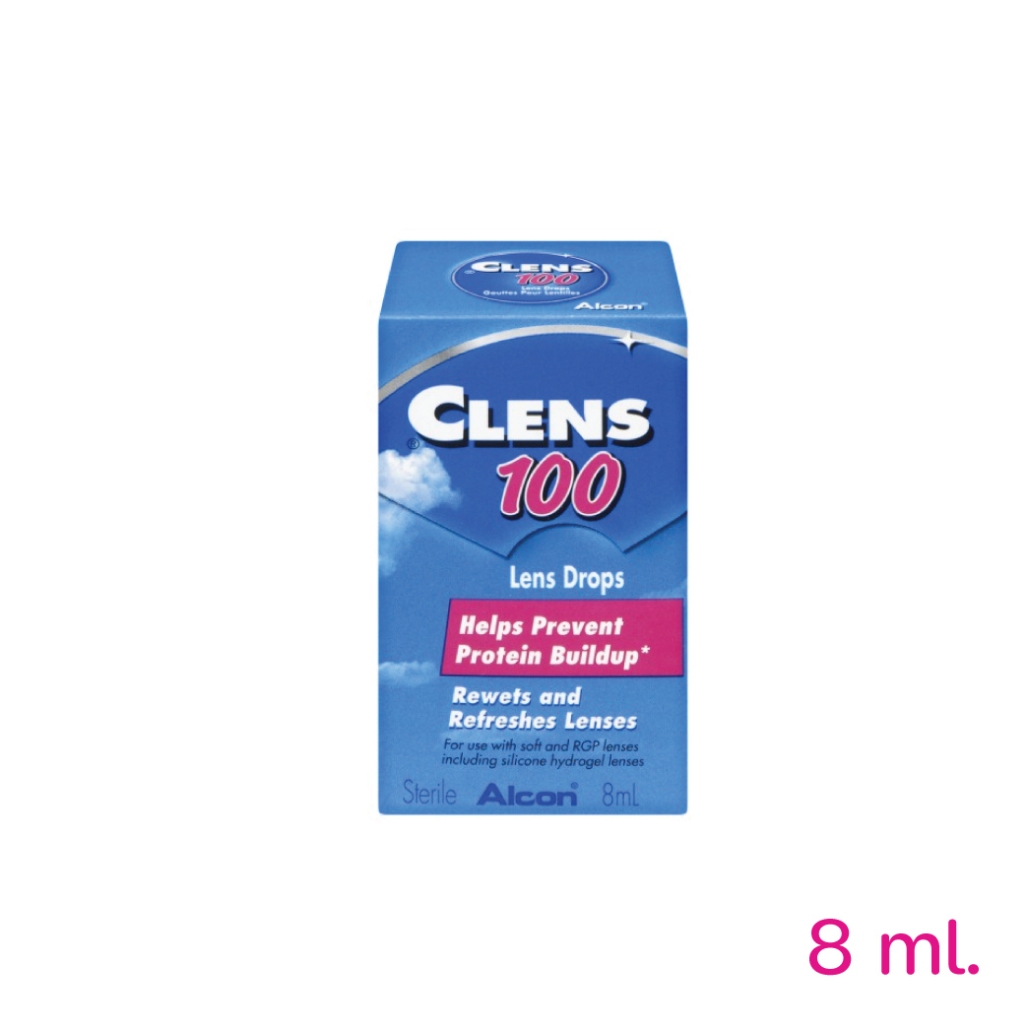 Alcon Clens 100 Lens Drops น้ำตาเทียม ขจัดภาพมัวจากคราบโปรตีน 8 ml.
