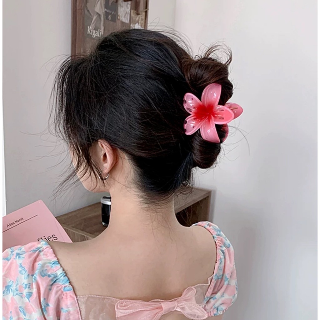 GBK-กิ๊บหนีบผมดอกลีลาวดีแฟชั่นดอกไม้ เครื่องประดับผม(พร้อมส่งจากไทย) - รูปที่ 5