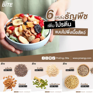 ProEngy Bite: Protein Bar (6 ชิ้น) ขนมคนรักสุขภาพ โปรตีน 20 g./Bar คุมน้ำหนัก อิ่มท้องทดแทนอาหารได้ ไม่จุก