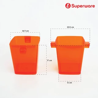Srithai Superware ถังน้ำแข็ง พลาสติกใส ถังแช่ไวน์ แช่เบียร์ ทรงสี่เหลี่ยม ขนาดความจุ 2.4ลิตร มี 4 สี