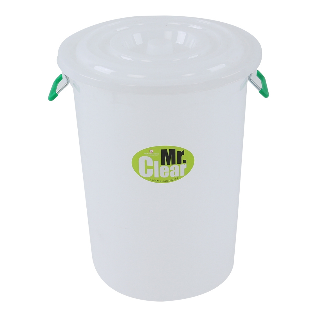 Mr. Clear ถังน้ำพลาสติก 63 ลิตร พร้อมฝา รุ่น 309A สีขาว |BAI|