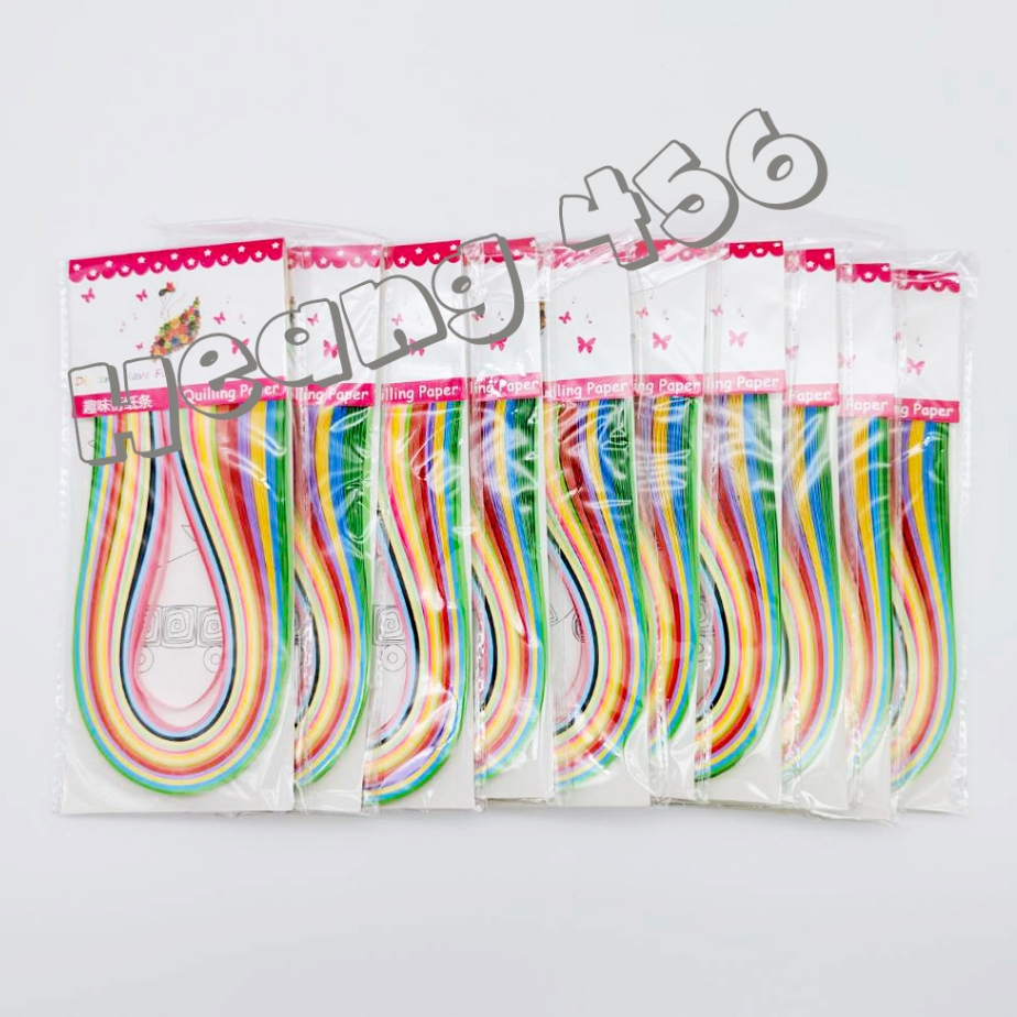 แพ็ค 12 ห่อ กระดาษม้วน Quilling Paper (0.3 ซม.) ควิลลิ่ง 16 สี คุณภาพดี สีสวย ขอบเรียบ งานประดิษฐ์ศิลปะ