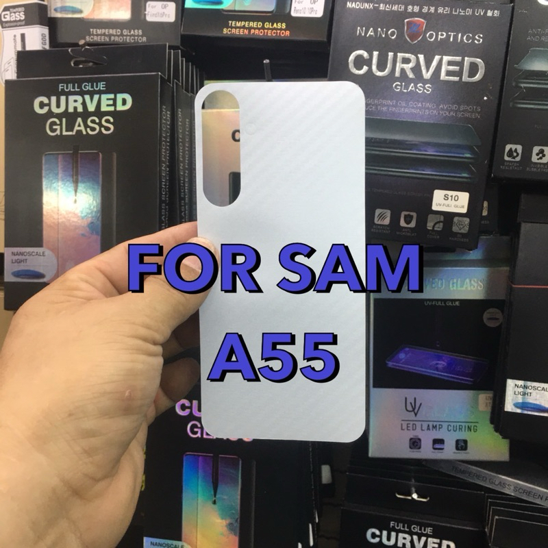 ฟิล์มหลังกันรอยลายเคฟล่า รุ่นSamsung A55(5G)/A35(5G)!ตรงรุ่น! เคฟล่ากันรอยขีดข่วน ป้องกันหลังเครื่อง สินค้าพร้อมส่งในไทย
