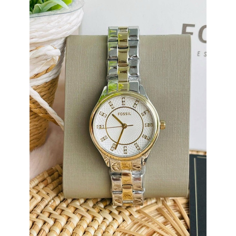 Fossil Women's Modern Sophisticate 2T Silver/Gold Round Stainless Steel Watch