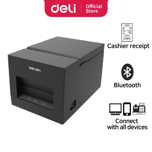 DELI E581PW Receipt Printer  เครื่องพิมพ์ใบเสร็จระบบความร้อน กระดาษหน้ากว้าง 2 นิ้ว(48mm.) เชื่อมต่อ