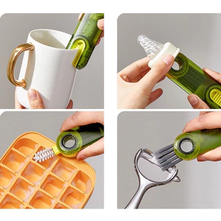 3 In 1 แปรงล้าง แปรงล้างขวด สําหรับล้างขวดน้ํา หมุนได้360 ° อเนกประสงค์ มี 3 สีให้เลือก