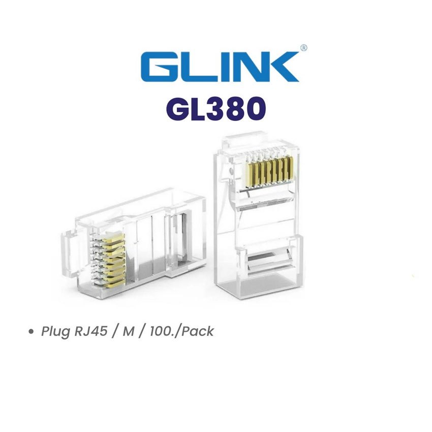 GL-380 JACK RJ45 CAT5 GLINK 100/pack หัวใส