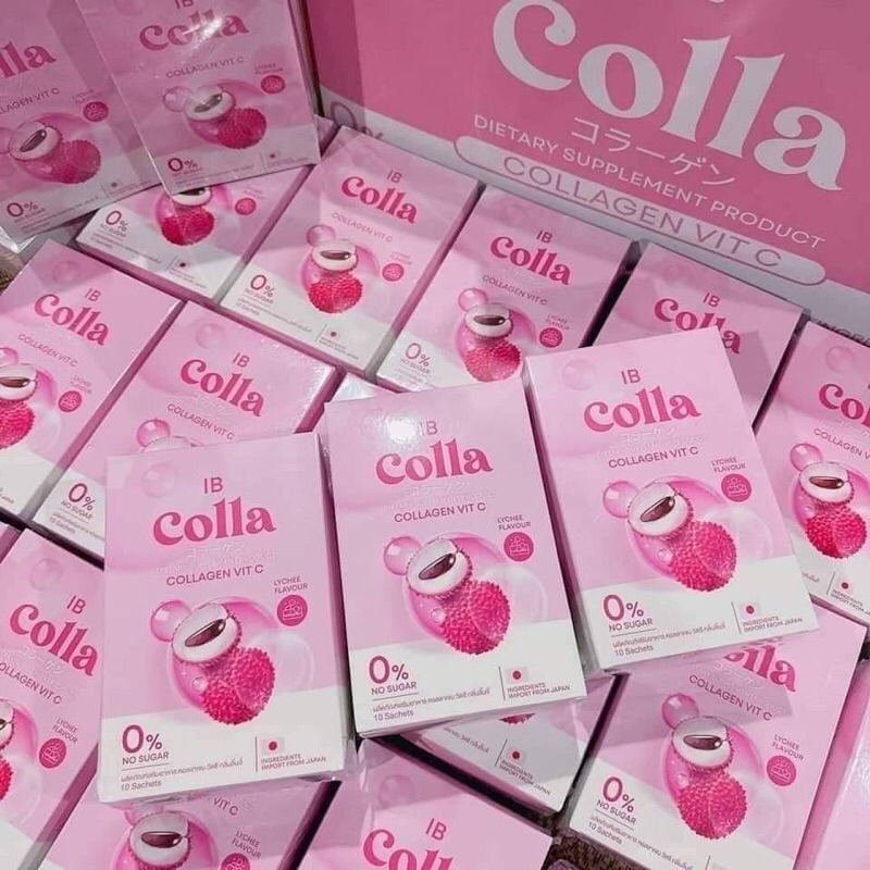 พร้อมส่งจ้า IB colla-collagen คอลล่าคอลลาเจน IB colla plus คอลล่าพลัส 1 กล่อง 10 ซอง
