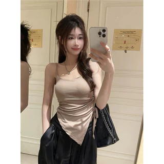 Bentoy(bratopC014)สายเดี่ยวมีฟองน้ำ ไม่ต้องใส่บรา สายรุดข้าง ชายสามเหลี่ยม ทรงสวย ใส่สบาย