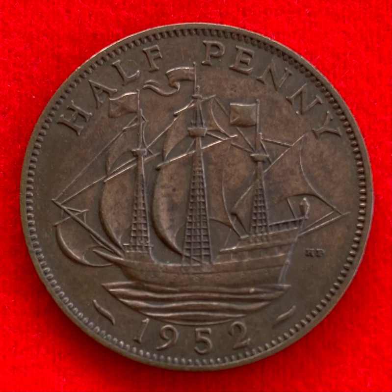 🇬🇧 เหรียญอังกฤษ United Kingdom ½ penny ปี 1952 เหรียญ​ต่างประเทศ