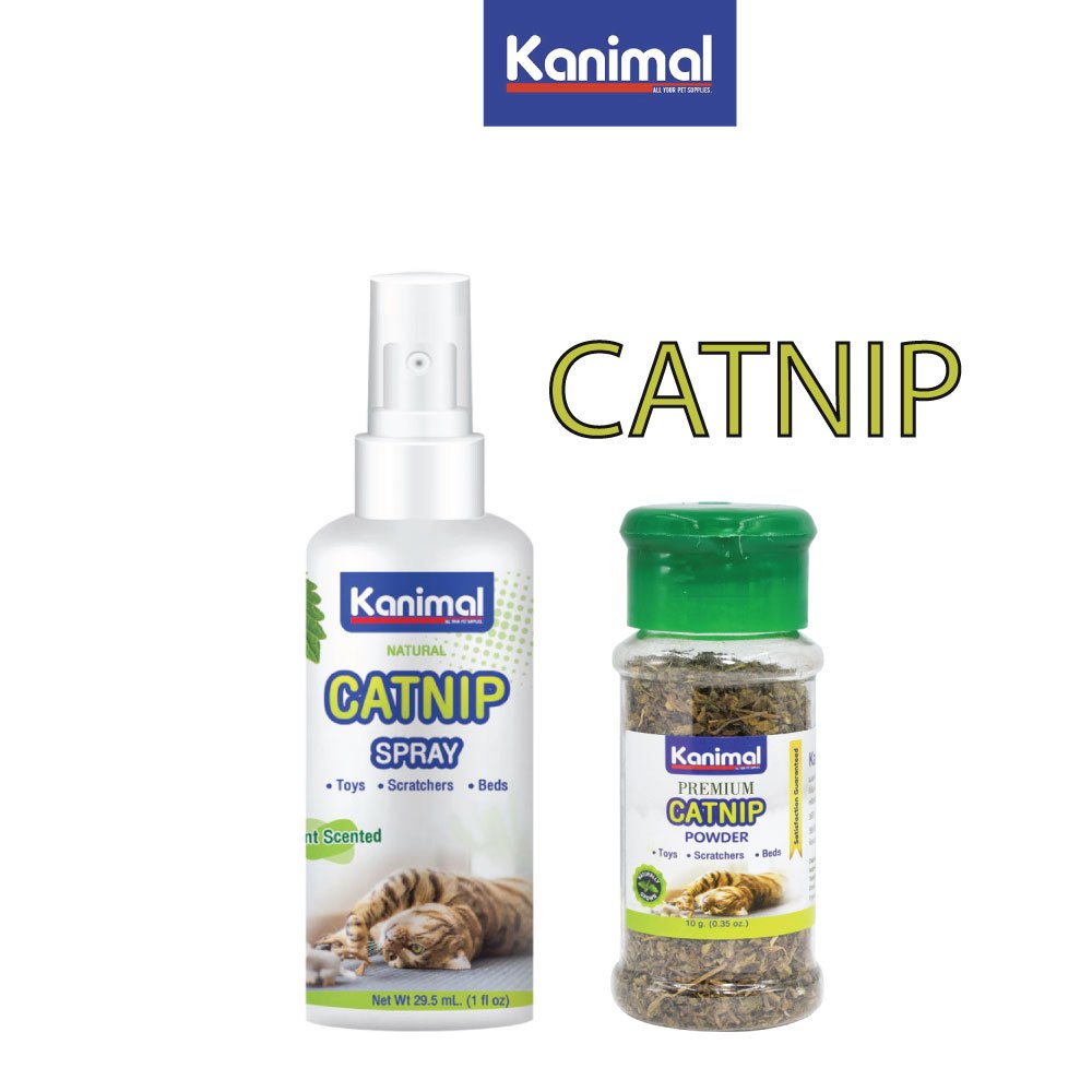 Kanimal Catnip คานิมอล ของเล่นแมว ขนมแมว สเปรย์แคทนิปและผงแคทนิป กัญชาแมว ผงมาทา
