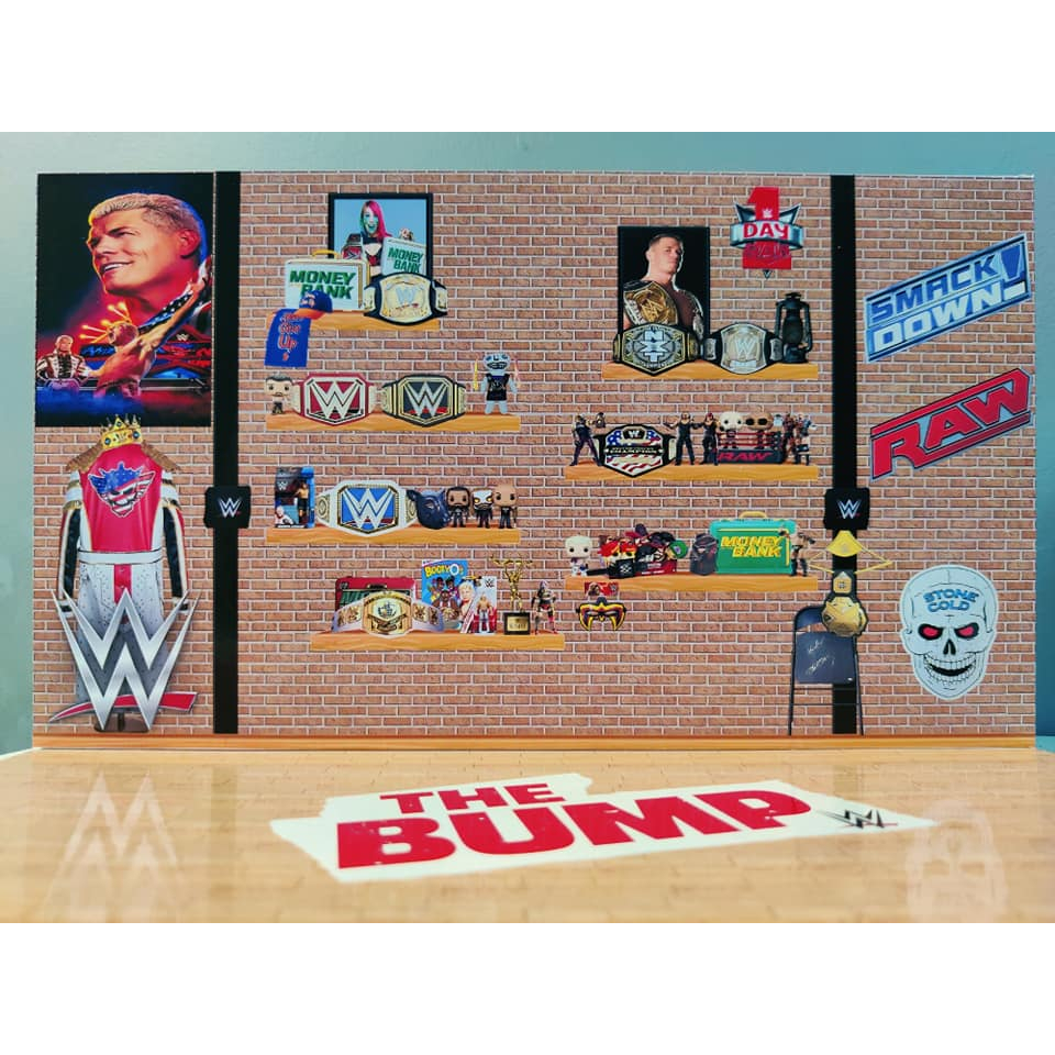 ฉากโมเดลมวยปล้ำWWE แบบชุด 2 ชิ้น (ฉากมวยปล้ำWWE) The Bump พร้อมส่ง