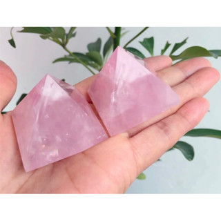 1 PC Rose Quartz Pyramid 3-4 cm Rare  Natural Gemstone Polis…