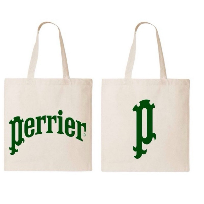 Perrier Cloth bag กระเป๋าผ้า ลดโลกร้อน พิมพ์ลายสวยงาม ใส่ของอเนกประสงค์