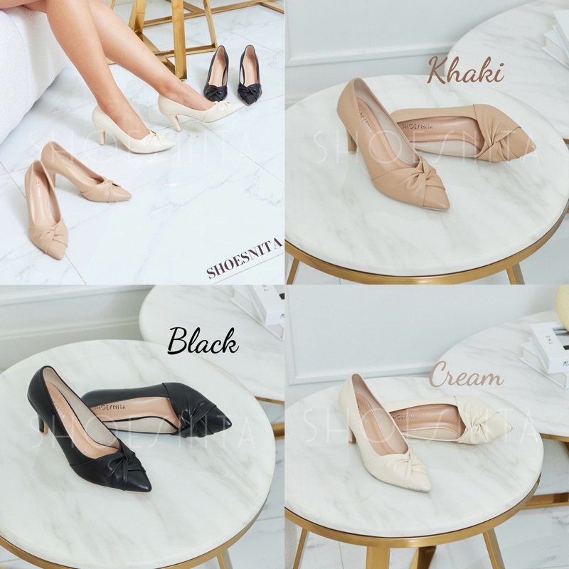 🍸New✨ รองเท้าคัทชู ส้นสูง 3 นิ้ว หนังนิ่ม  SHOESNITA  T09_068