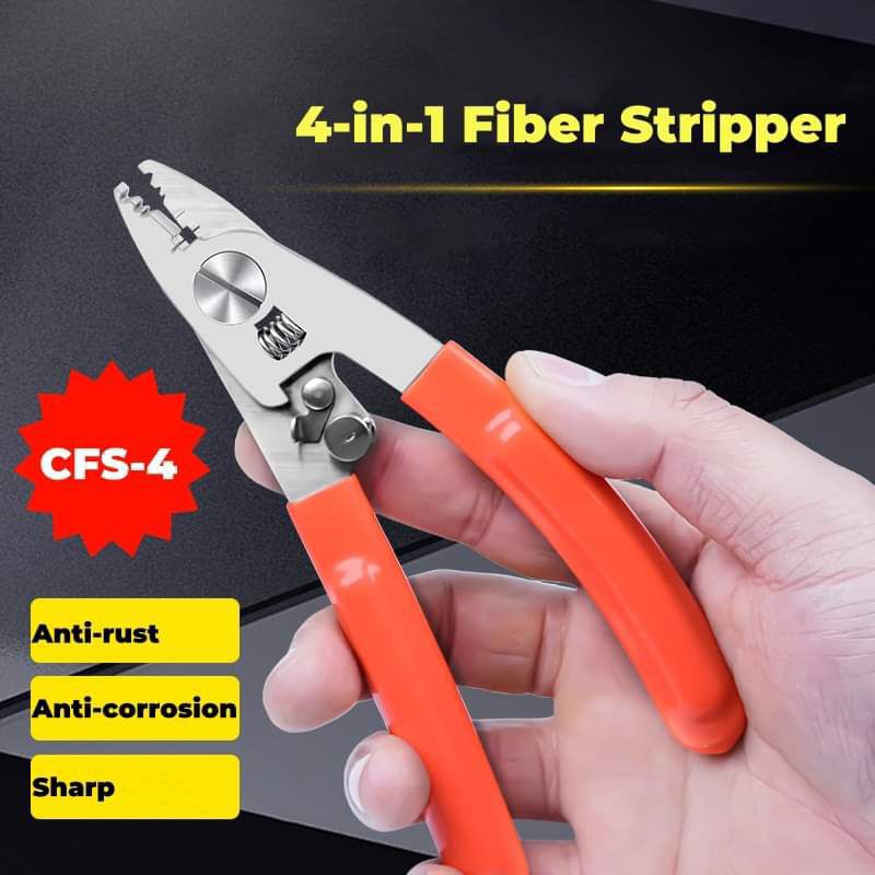 Optical  fiber stripper CFS-4/CFS-6 (คีมปอกสายไฟเบอร์ 4 ร่อง และรุ่น6 ร่อง รุ่นใหม่)  วัสดุ : สแตนเลส สตีล