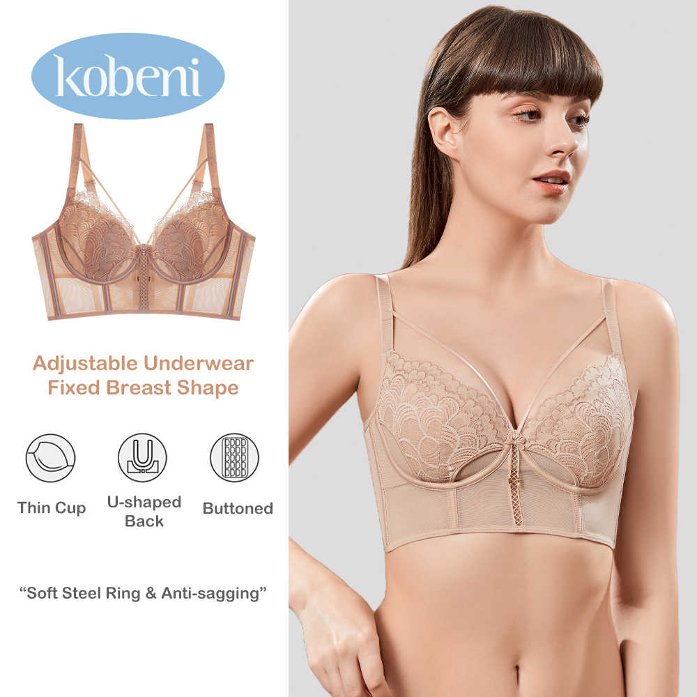 ⭐KOBENI⭐ชุดชั้นในลูกไม้เซ็กซี่ เสื้อในมีโครง ชุดชั้นใน ดันทรง คอวีลึก เซ็กซี่ สไตล์ฝรั่งเศส ผ้านุ่ม สําหรับผู้หญิง