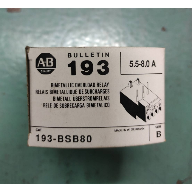 AB OVERLOAD RELAY 193-BSB80
