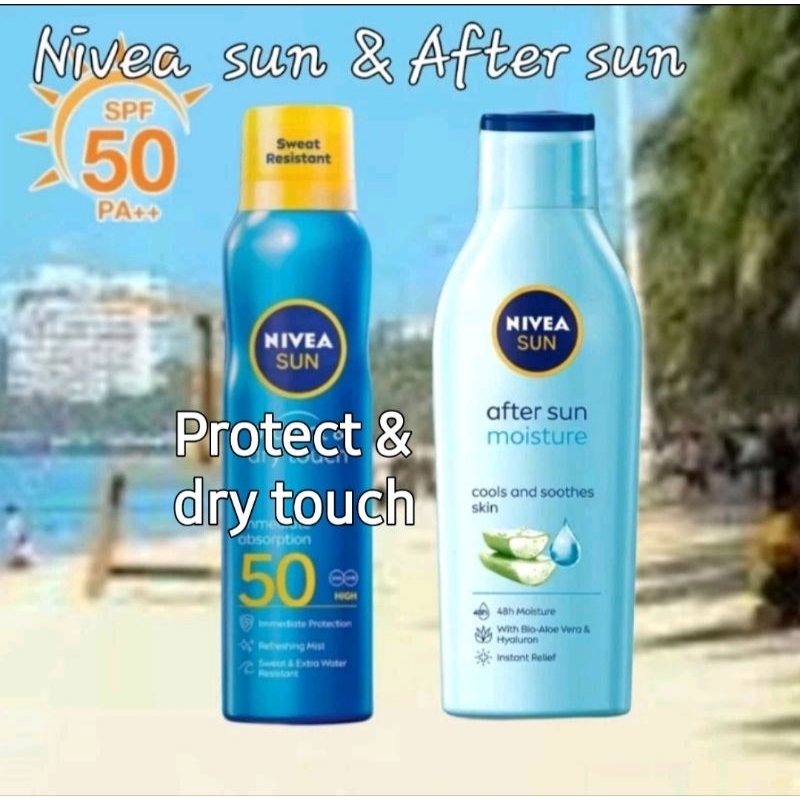 #นีเวีย ซัน โพรเทค&ดรายทัช คูลลิ่ง กันแดดสเปรย์ 200ml[ของแท้100%]