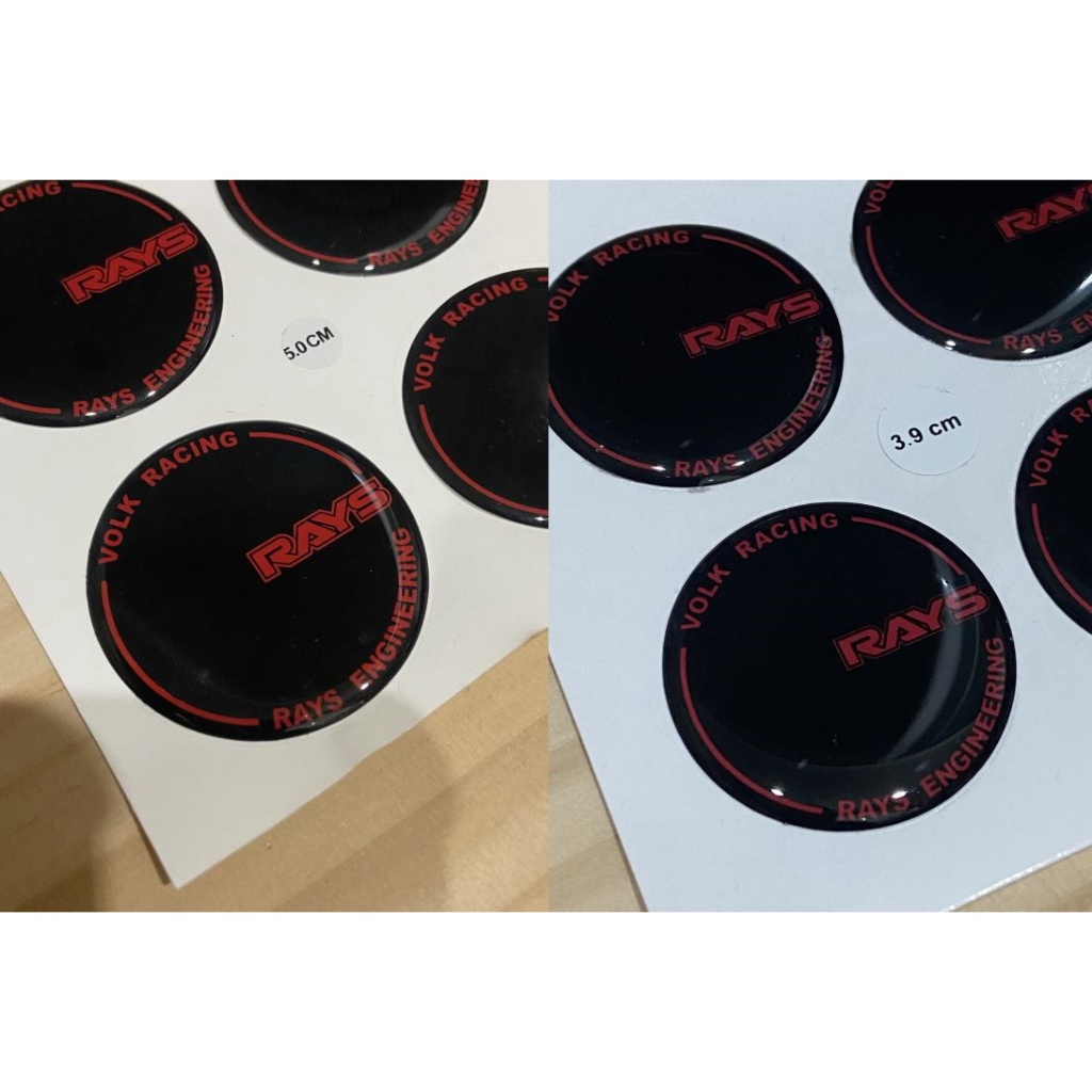 4อัน RAYs สติกเกอร์ดุมล้อ 39MM 50MM Volk RAY Racing Resin เรซิ่น สติ๊กเกอร์แต่งรถ สติกเกอร์ Sticker 
