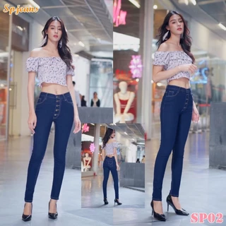SP jeans กางเกงยีนส์ขาเดฟยาว SP11 งานป้ายที่สวยเฉี่ยว แบบเป๊ะ ผ้านุ่ม สวมใส่สบาย