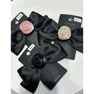 GLB-กิ๊บหนีบผมโบว์ ประดับกุหลาบ มาใหม่แฟชั่น เครื่องประดับ(พร้อมส่งจากไทย)