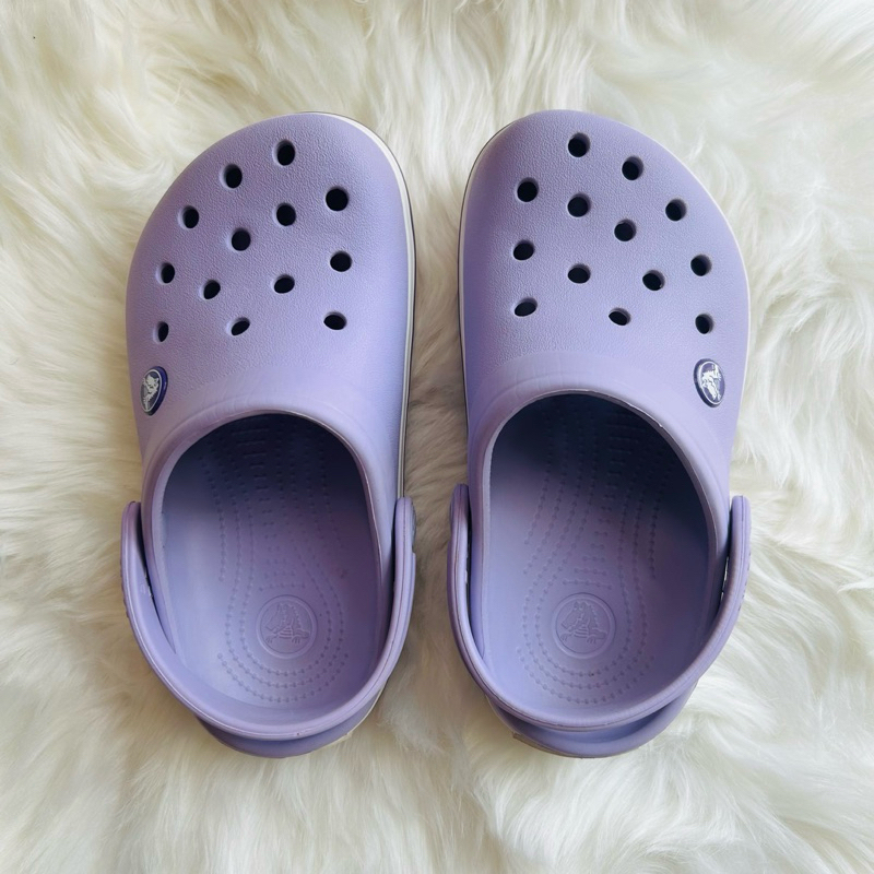 Crocs รองเท้า Crocs kids เด็กผู้หญิงสีม่วงอ่อน ของแท้