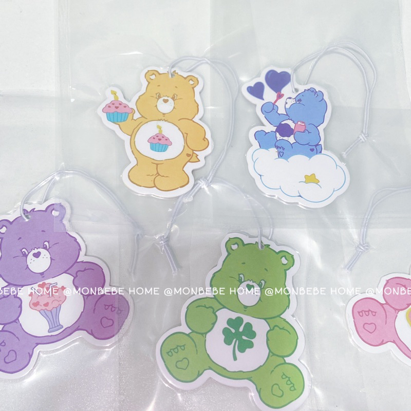 แผ่นน้ำหอม carebears แผ่นปรับอากาศ3กลิ่น แถมเชือก ดับกลิ่นในรถ ตู้เสื้อผ้า ห้องน้ำ/ห้องนอน มีกลิ่นหอม พร้อมส่ง!!