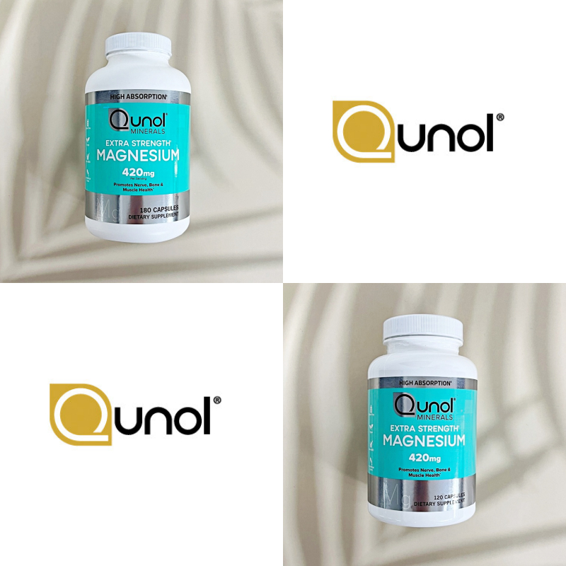 [Qunol®] Extra Strength Magnesium 420mg 120 or 180 Capsules อาหารเสริม แมกนีเซียม