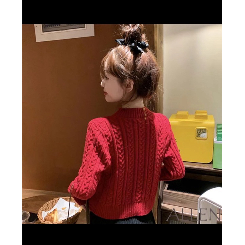 🌼💕เสื้อไหมพรม สีแดง Pastel Secret💕🌼