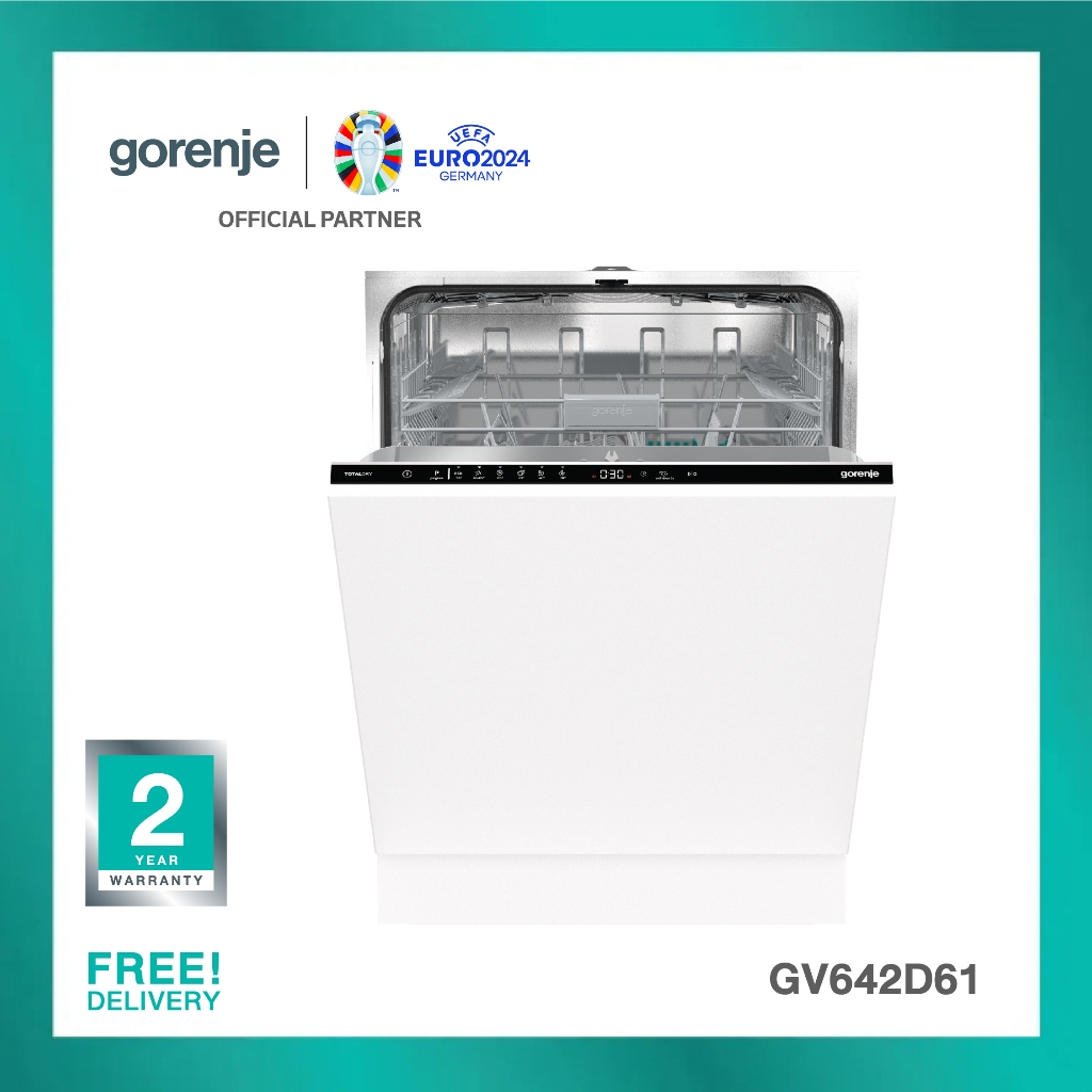 เครื่องล้างจานอัตโนมัติ Built-in ฆ่าเชื้อแบคทีเรียได้ 6 โปรแกรมล้างอัตโนมัติ 14 ชุด (Model: GV642D61