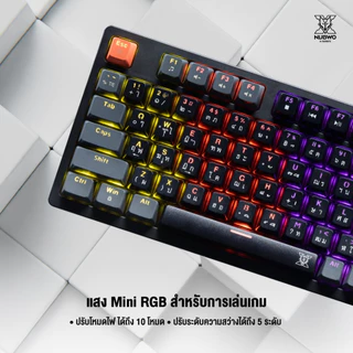 NUBWO คีย์บอร์ดเกมมิ่ง Mechanical MINI RGB CIY Switch มีให้เลือก 4 สี 2 Layout รุ่น X801