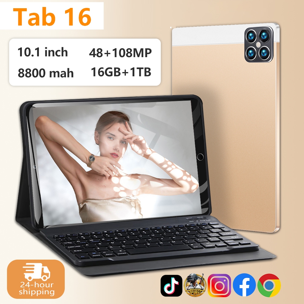 Tablet 16 แรม 16GB รอม 1TB แท็บเล็ต 5G Android แท็บเล็ตใส่ซิมได้ 4K Full HD แท็บเล็ตราคาถูก