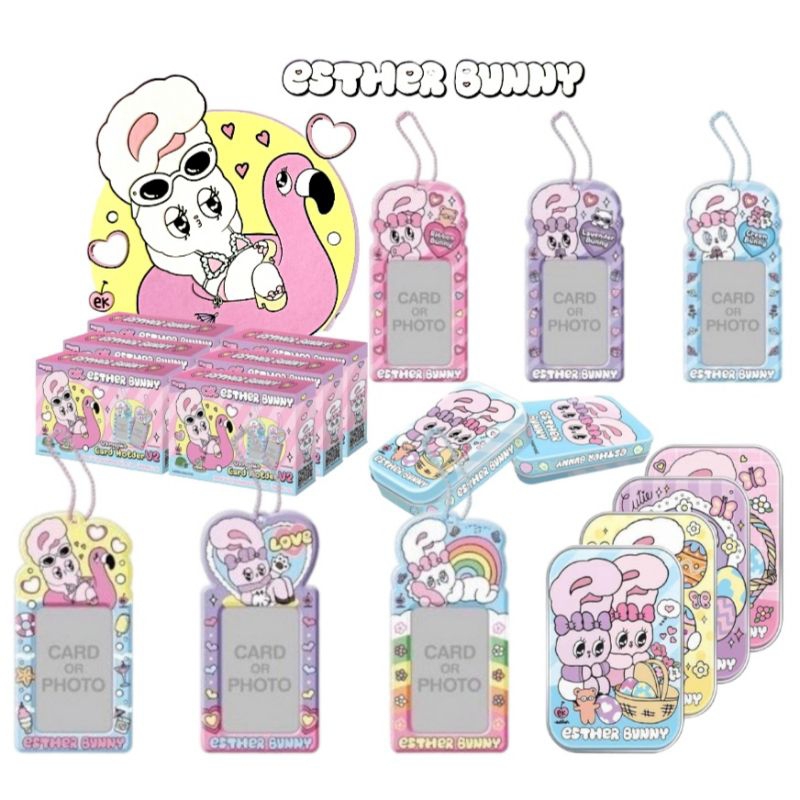 Esther bunny เอสเธอร์ บันนี่ พวงกุญแจ card holder ใส่การ์ด กล่องเหล็ก ของสะสมน่ารัก