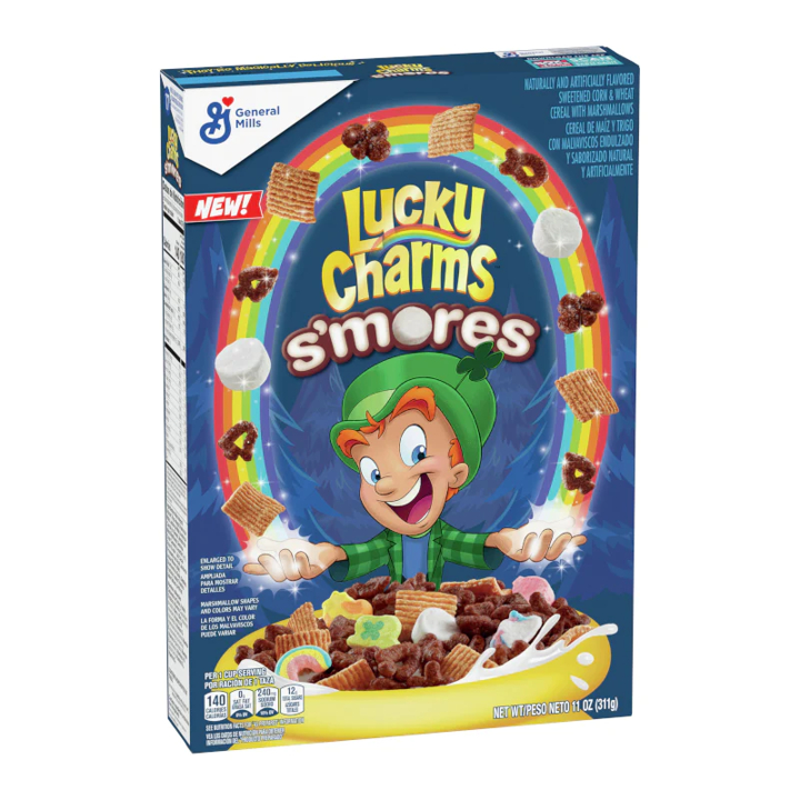 General Mills Lucky Charms S'mores Cereal 311g. เจเนอรัล มิลส์ ลัคกี้ชาร์ม โอ๊ตซีเรียล