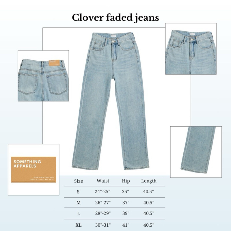 something clover faded Jeans