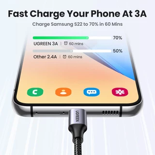 UGREEN รุ่น 60126 TypeC to USB-A รองรับ App Car Play จ่ายไฟ 3A Fast Charge & Data
