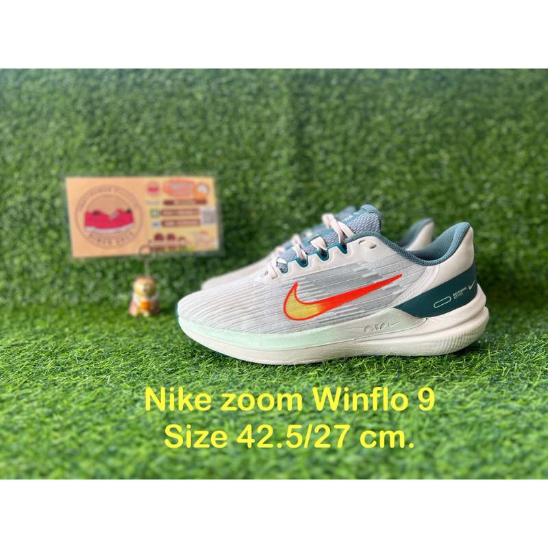 Nike zoom Winflo 9. Size 42.5/27 cm.  #รองเท้าไนกี้ #รองเท้าผ้าใบ #รองเท้าวิ่ง #รองเท้ามือสอง #รองเท้ากีฬา