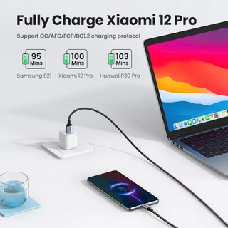 UGREEN รุ่น 60126 TypeC to USB-A รองรับ App Car Play จ่ายไฟ 3A Fast Charge & Data สายชาร์จถักไนล่อน