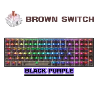 คีย์บอร์ดคีย์แคปใส Nubwo X38 BARRAHZ TRI-Mode Wired/Wireless/Bluetooth Mechanical Switch คีย์บอร์ดเกมมิ่ง ประกัน 2 ปี