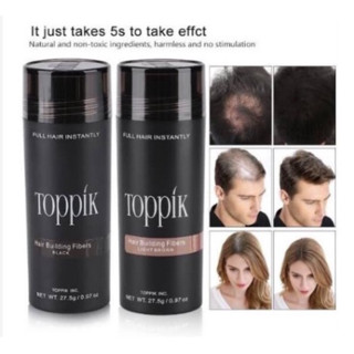 ผงโรยหัว Toppik ไฟเบอร์ ปิดผมบาง เพิ่มผมหนาผงไฟเบอร์เพิ่มผมห…