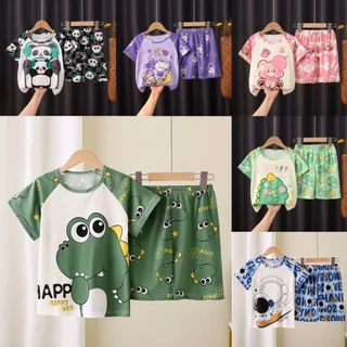 ชุดนอนเด็กลายน่ารัก แขนสั้นขาสั้น นื้อผ้านุ่มใส่สบาย