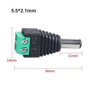1 ชิ้น ปลั๊ก DC ตัวผู้ ตัวเมีย Connector แจ๊คชาย แจ๊คหญิง 5.5x2.1มม.แบบขัน แบบกด กล้องวงจรปิด CCTV DC Jack