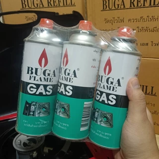 ส่งฟรี ✨ แก๊สกระป๋องสำหรับเตาปิคนิค Buga Gas ขวดใหญ่ 355กรัม แพ็ค 3 กระป๋องแก๊สพกพา ตั้งแคมป์ เดินป่า ทำอาหาร เด็กหอ