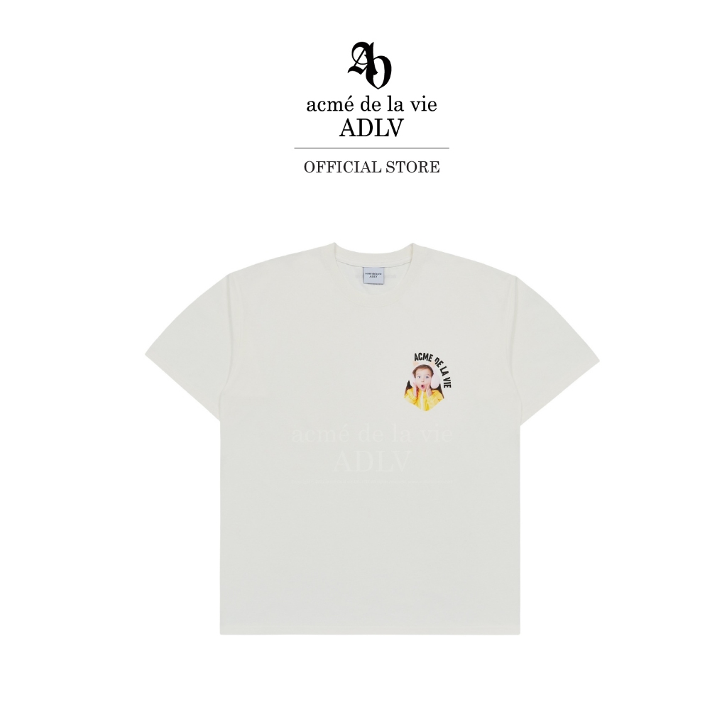 ADLV เสื้อยืด Oversize รุ่น  Mini Baby Face Cat Earplug Short Sleeve T-Shirt Cream Cream (50022OMNSSU_F3CMXX)