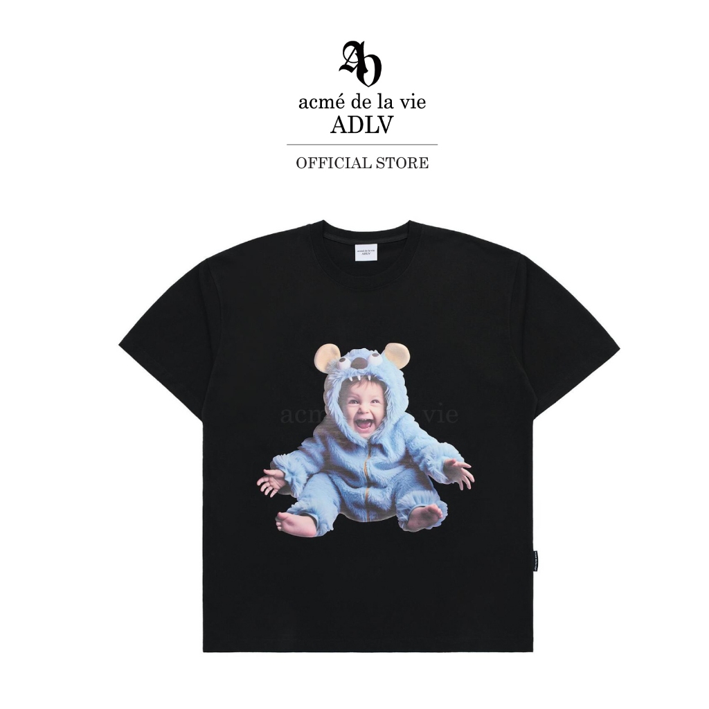 ADLV เสื้อยืด Oversize Baby Face Monster Baby Short Sleeve T-Shirt Black (50241OBFSSUF3BKXX)
